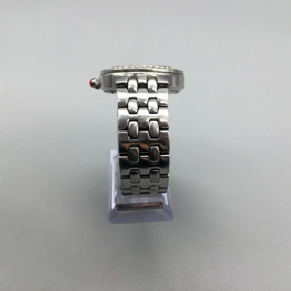 Marc Ecko Womens Watch 40mm Silver Tone Dial Crystal Bezel Date New Battery 7